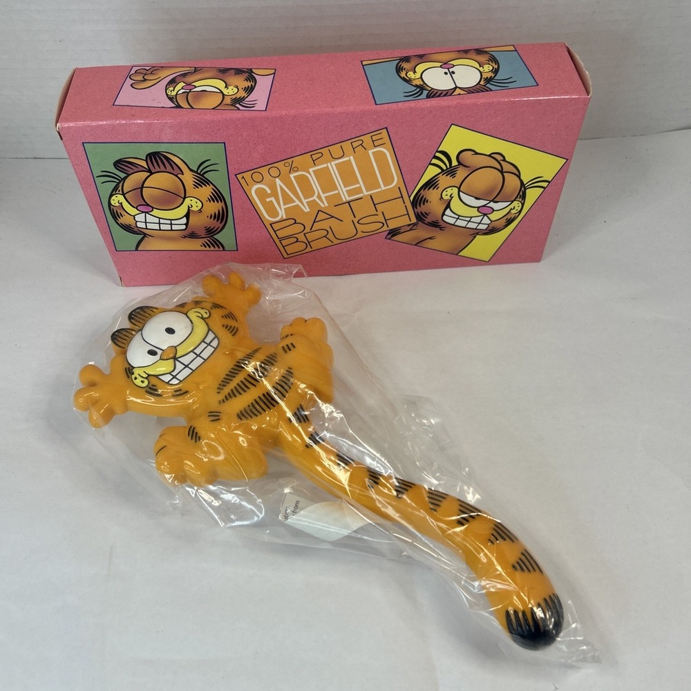 Vintage Avon Garfield Bath Brush 1978 Sealed Collectible Jim Davis Bathroom Read